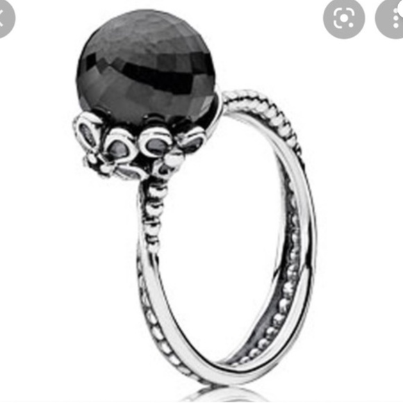 Pandora Black and Silver Ring - Picture 1 of 8